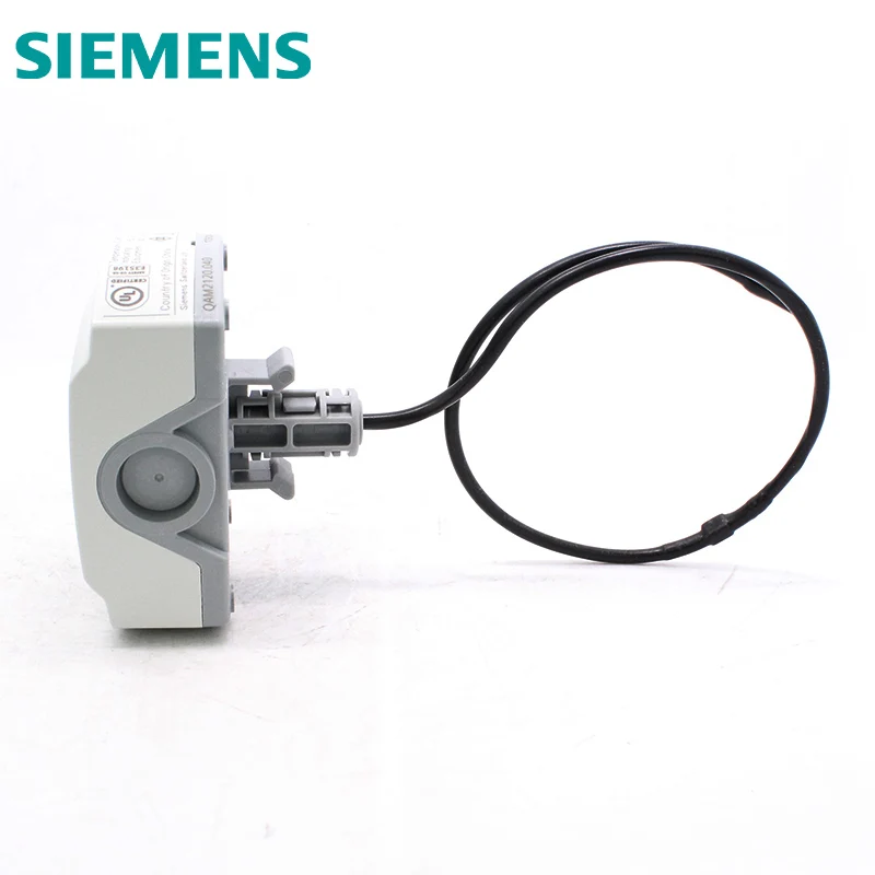 SIEMENS Duct Temperature Sensors QAM2120.040 for acquiring the air temperature in air ducts.