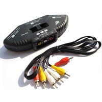 3 in 1 out RCA Composite AV Cable Switcher Audio Video AV RCA Switch Splitter Selector for STB TV DVD Player XBOX PS2