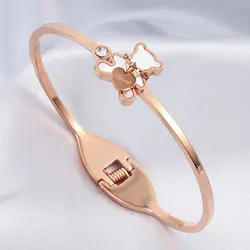 Simple Bear Bracelet For Women stainless steel Bracelets 2023 Fashion Jewelry Accessory