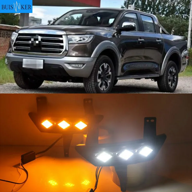 

LED Daytime Running Light For Great Pickup Car Accessories Waterproof ABS Day Light 12V DRL Fog Lamp Decoration