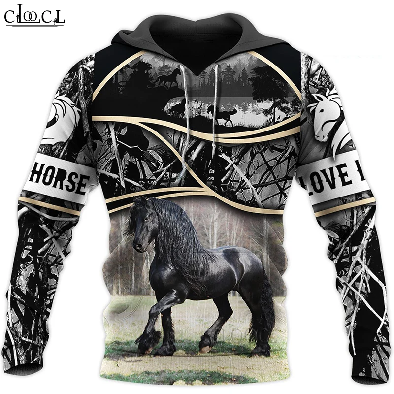 HX Newest Popular Animal Horse 3D Print Hoodie Women Men Women Tracksuit Pullover Fashion Casual Hoodies Drop Shipping