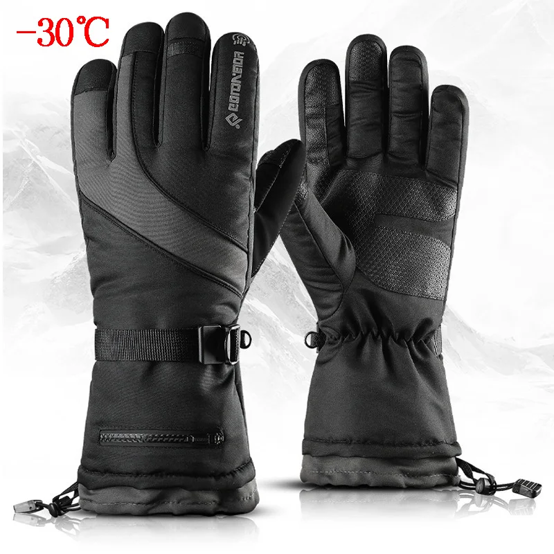 Catazer Touch Screen Winter Ski Gloves Snow Outdoor Sport Women Men Waterproof Warm Snowmobile Motorcycle Snowboard Ski Gloves