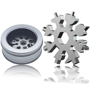 눈송이 멀티 도구, 스테인레스 스틸 눈송이 병따개/플랫 필립스 스크루 드라이버 키트/렌치, 멋진 크리스마스 선물