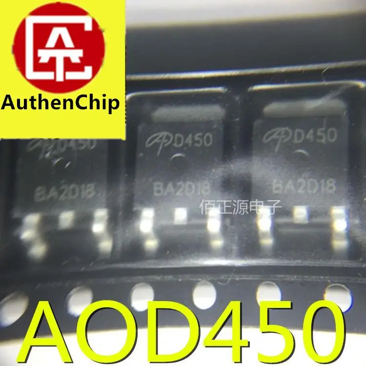 

10 шт., 100% оригинальные новые в наличии SMD AOD450 D450 N-channel MOS полевой транзистор TO-252 AOS