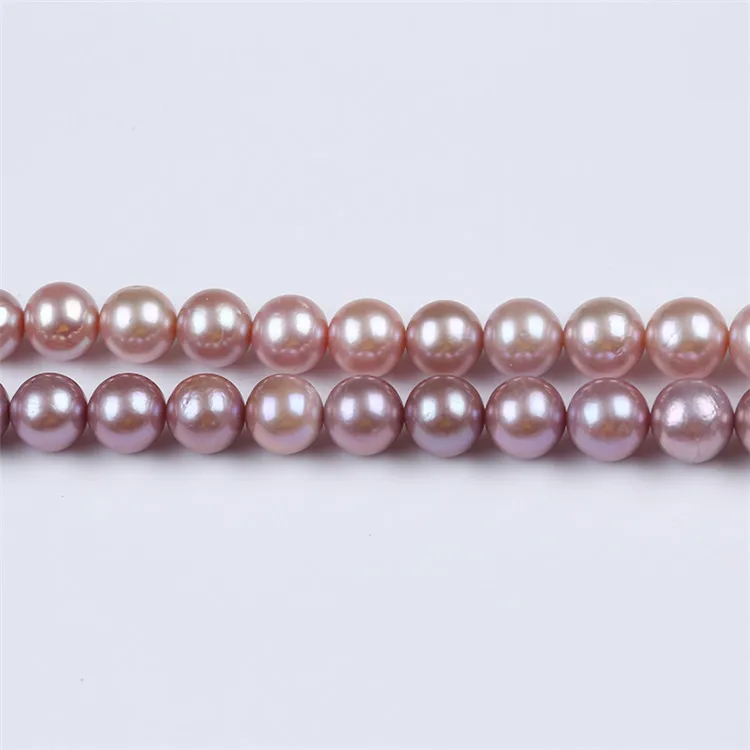 11-14mm natural  purple pink  colorful  beads Round Edison Shape Baroque Freshwater Pearl for necklace and earrings making