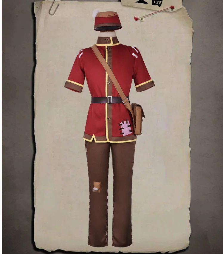 Game Identity V Cosplay Costumes Postman Victor Grantz Cosplay Costume Survivor Original Skin Uniform Suits Clothes Red Uniform