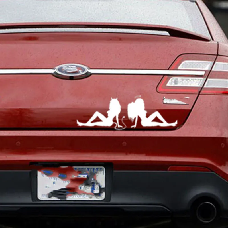 

7cm*20cm Personalized Car Stickers Decals Bumper Sticker Cover Scratches Beauty Temptation To Angels And Demons Car Styling