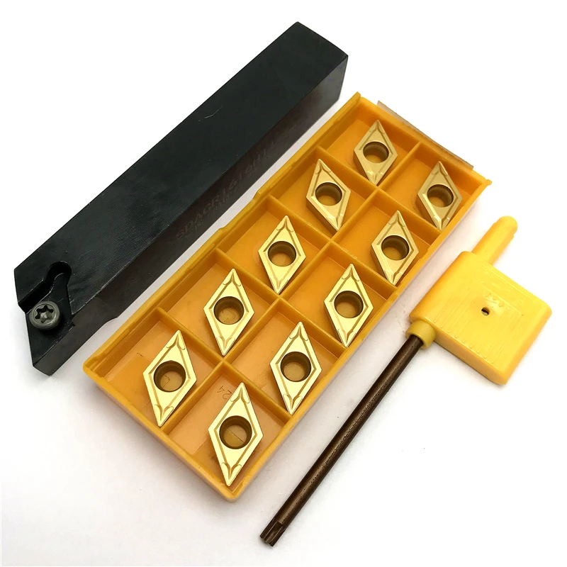 Porte-outil de tournage externe, Inserts en carbure, tour CNC, ensemble d'outils de coupe