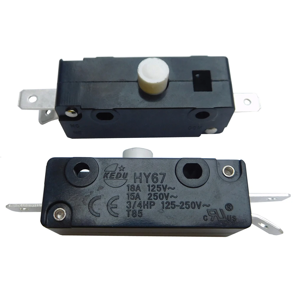 KEDU HY67 3Pins Momentary Push Button Switch Electric Pushbutton Switches for Household Electrical Appliances Equipment 125/250V