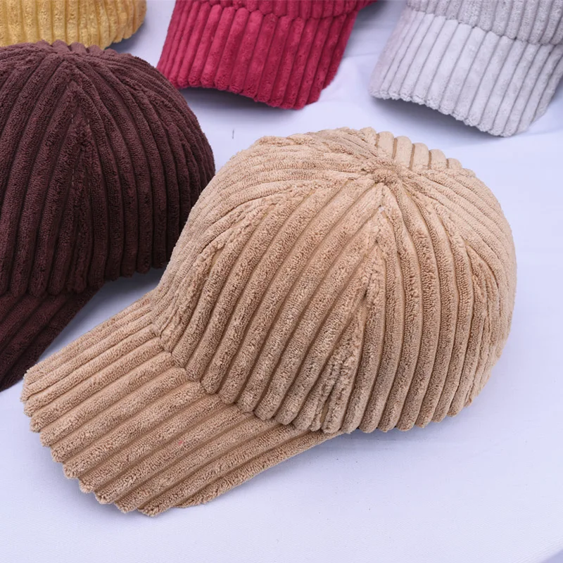 Corduroy Baseball Caps for Women Autumn Winter Hats for Women Snapback Hat Female Hip Hop Cap Gorras Bone Casquette Gorro