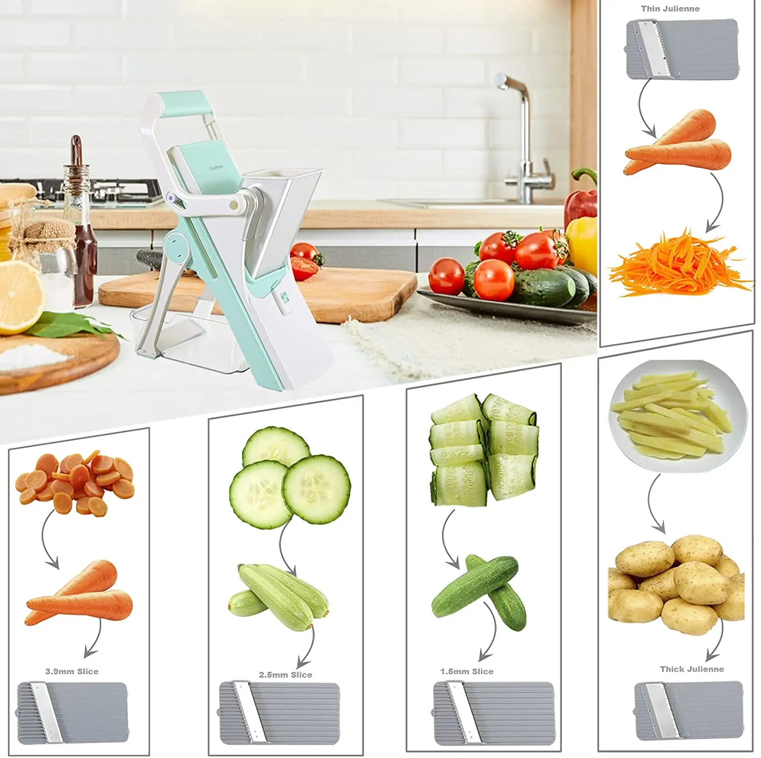 5-in-1 vegetable cutter slicer multifunctional veggie chopper slicermandolin chopper meat chopper kitchen accessories для кухни