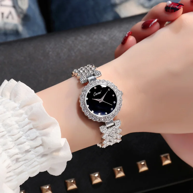 

Cacaxi New Women Watches with Rhinestone Top Brand Luxury Diamonds Watch Women Quartz Fashion Bracelet Watch