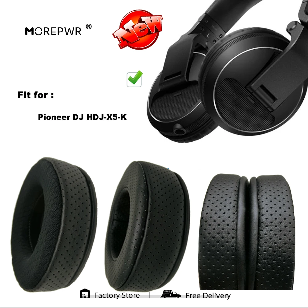 

Morepwr New upgrade Replacement Ear Pads for Pioneer DJ HDJ X5 X7 Headset Parts Leather Cushion Velvet Earmuff Headset Sleeve