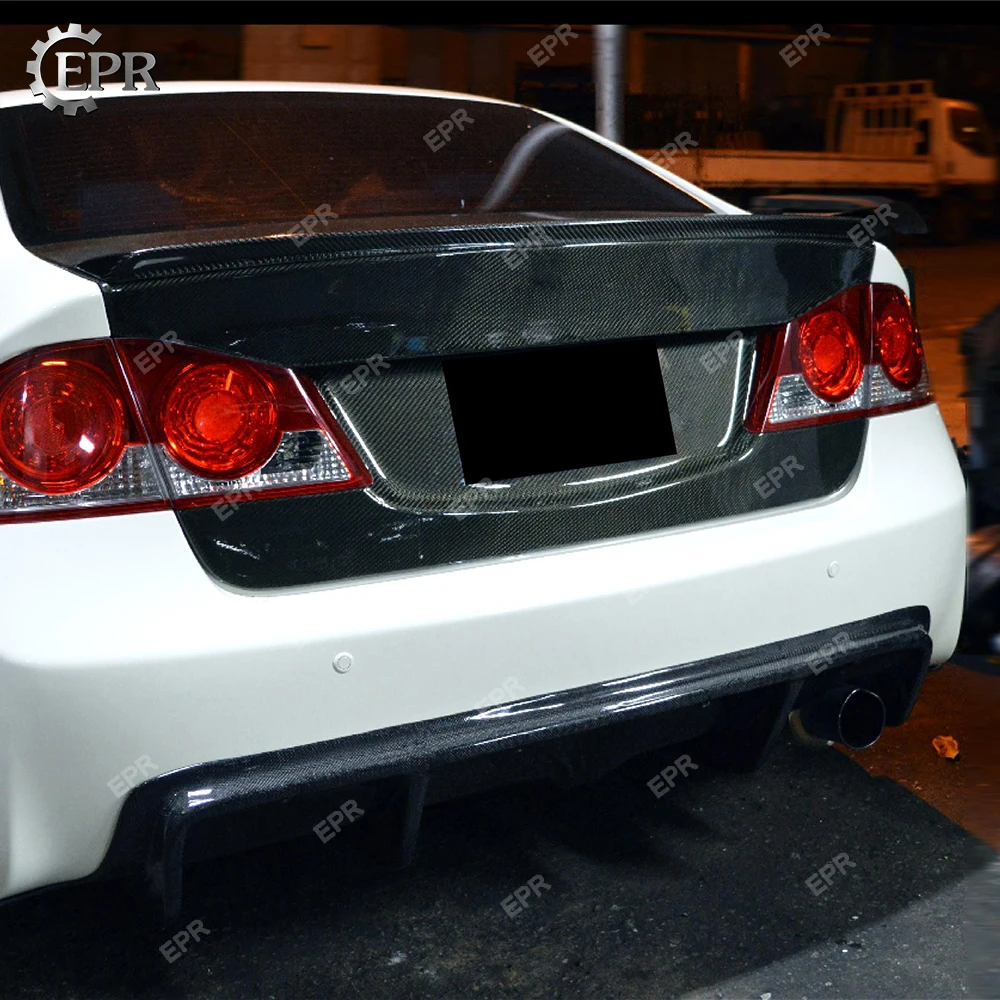 Carbon Diffuser For Civic FD2 Carbon Fiber Feels Rear Diffuser (175x25x85) Body Kit Racing Part For FD2 Civic Trim Tuning