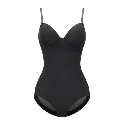 Lencería sexy de seda delgada para mujer, ropa moldeadora lisa, mono suave, moldeador de barriga, ropa interior, lencería negra desnuda