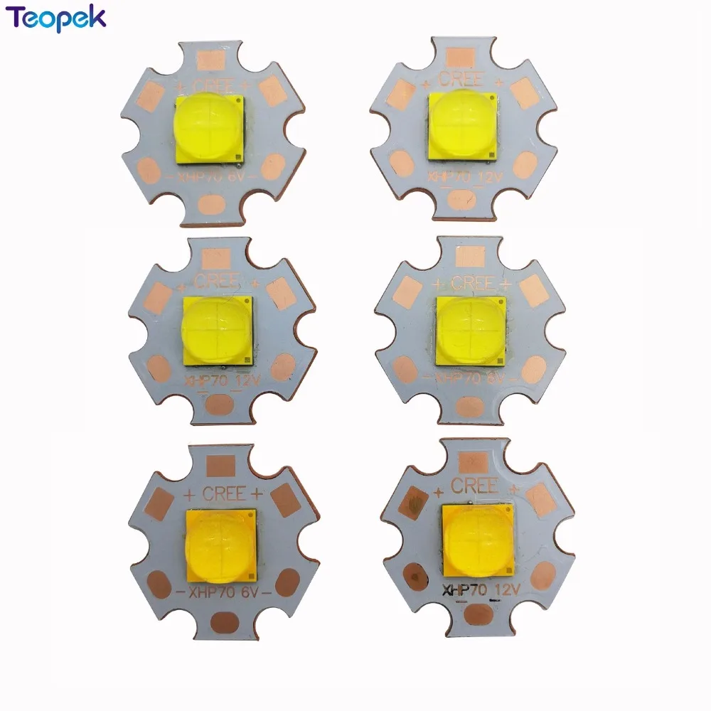 Original  XHP50.2 XHP70.2 Generation LED Emitter 6V 12V With 16mm 20mm DTP Copper MCPCB