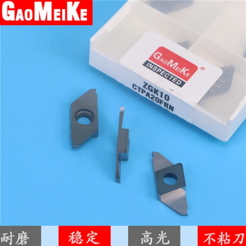 Cortador de aleación de aluminio CTPA10FR, 10 unidades sin recubrimiento, especial para cobre y aluminio, cuchilla de ranurado redondo externo, afilado, alto brillo