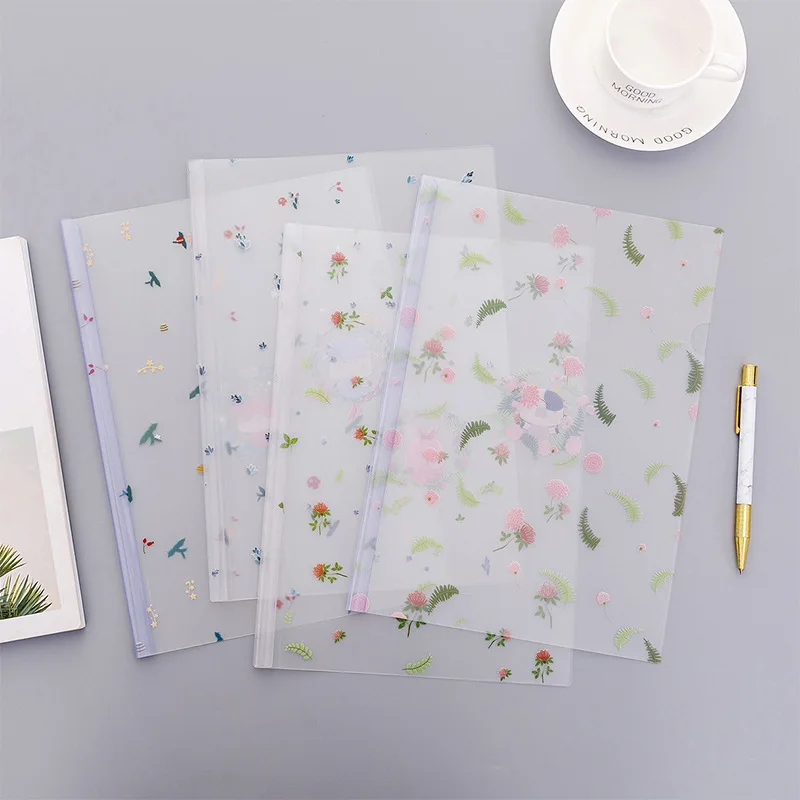 4 pcs /lot A4 Slide Binders Spine Bars For Binding Paper Transparent Plastic Report Cover Stationery Office School Supplies