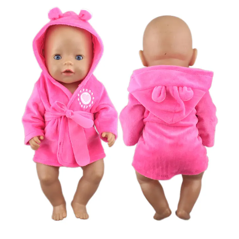 New Bathrobe Fit For 43cm Baby Doll 17Inch Reborn Baby Clothes Accessories