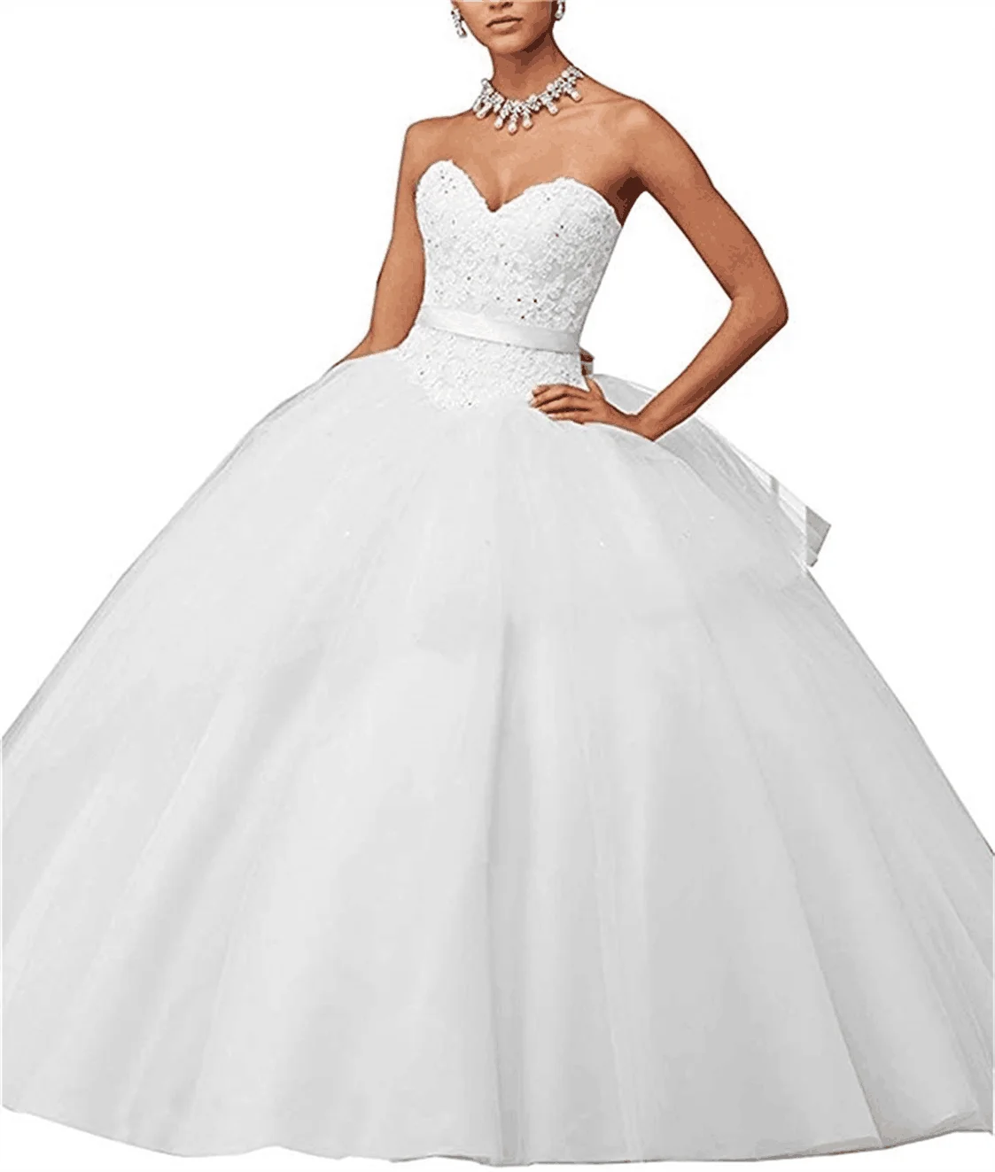 Evening Party Lace Dresses for Women Long Sweetheart Elegant Floor Length Applique Sleeveless A-Line Ball Gown Dancing Dresses