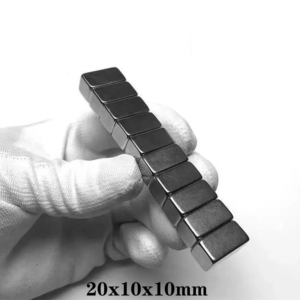 1~60pcs 20x10x10 mm Super Cuboid Block N35 Magnet 20x10x10mm Neodymium Magnetic 20mm*10mm NdFeB Strong Magnets 20*10*10 mm