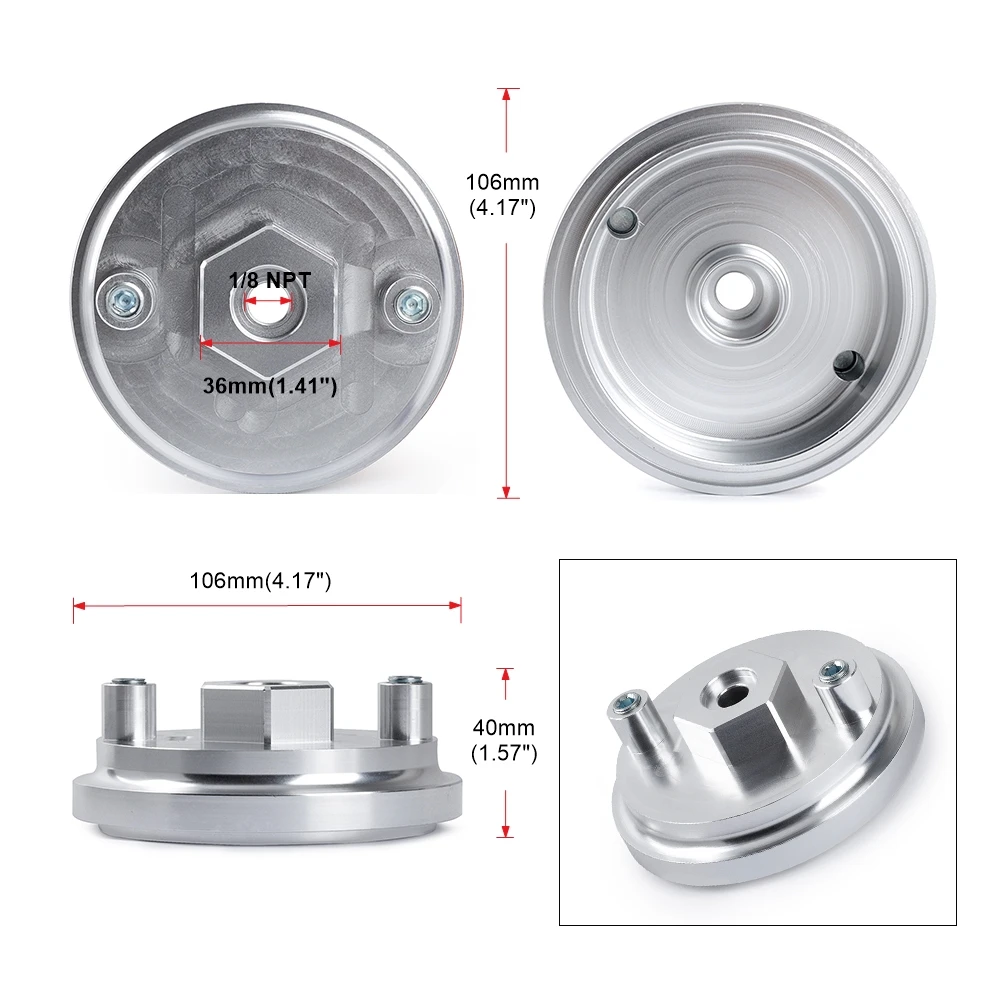

For Bmw 4 Cylinder Models 520i 525i, E36 325i, E46 M3 Aluminum Oil Filter Adapter For Oil Pressure And Oil Temperature