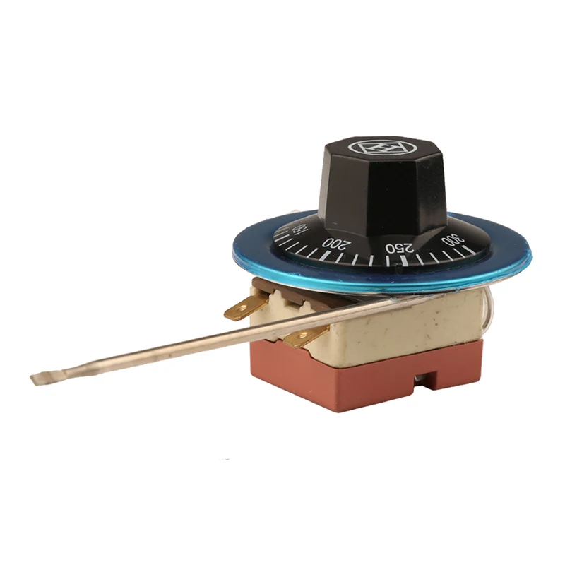 

50-300 Degrees Celsius 2-pin Tempering Switch Capillary Dial Thermostat - Adjustable Temperature Controller for Electric Oven