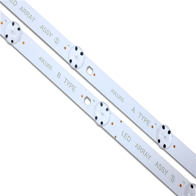 Bande de rétroéclairage LED pour LG, 49UJ630, 49LJ614V, 49UJ634V, 49UJ701V, 49UJ670, 49UJ651V, 49UJ670, 17Y, 49LJ61, 49LH61, 49UJ65, A B _ 27LED, 6 pièces