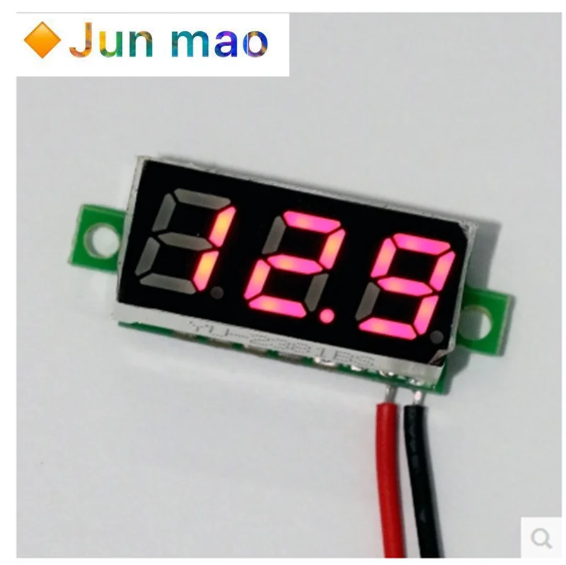 Mini Digital Voltmeter Voltage Tester Meter 0.28 Inch 2.5V-30V LED Screen Electronic Parts Accessories Digital Voltmeter
