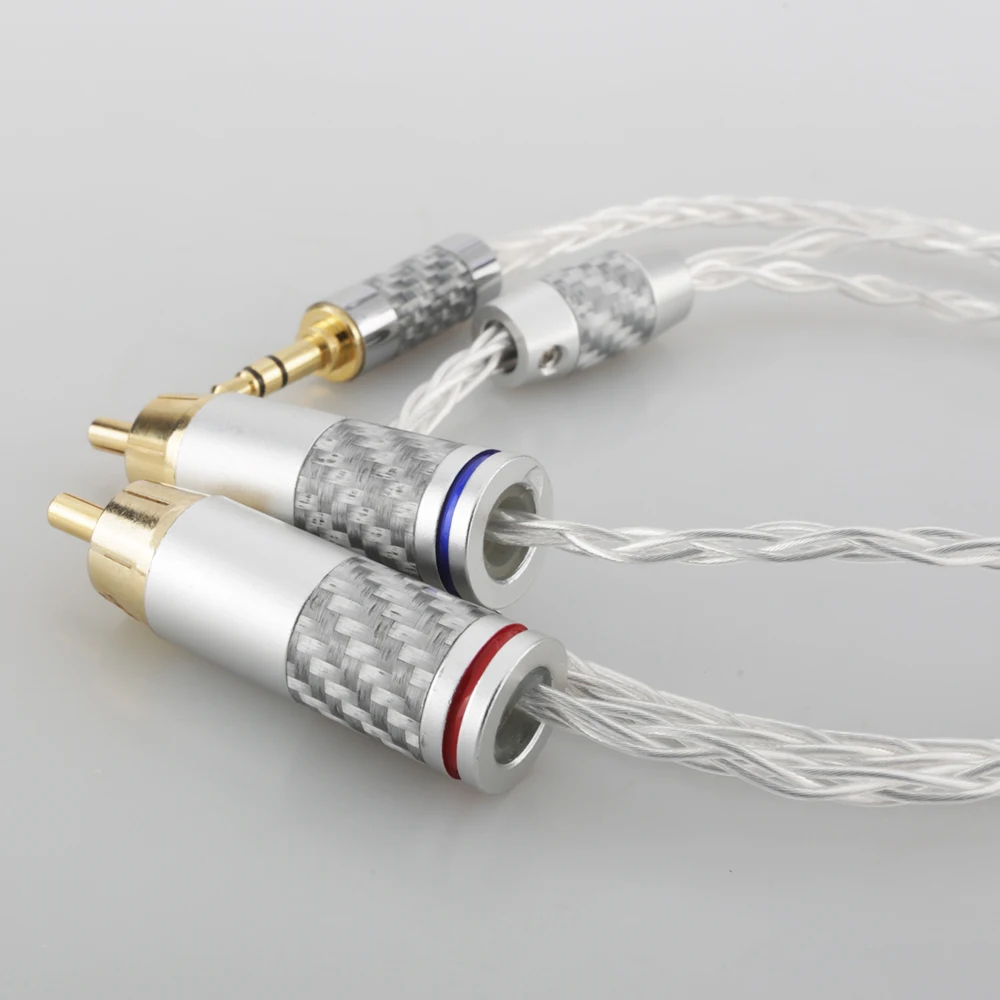 Nowy kabel RCA radio HiFi 3.5mm do 2RCA Audio kabel AUX złącze RCA 3.5 Y Splitter do wzmacniaczy Audio zestaw kina domowego R