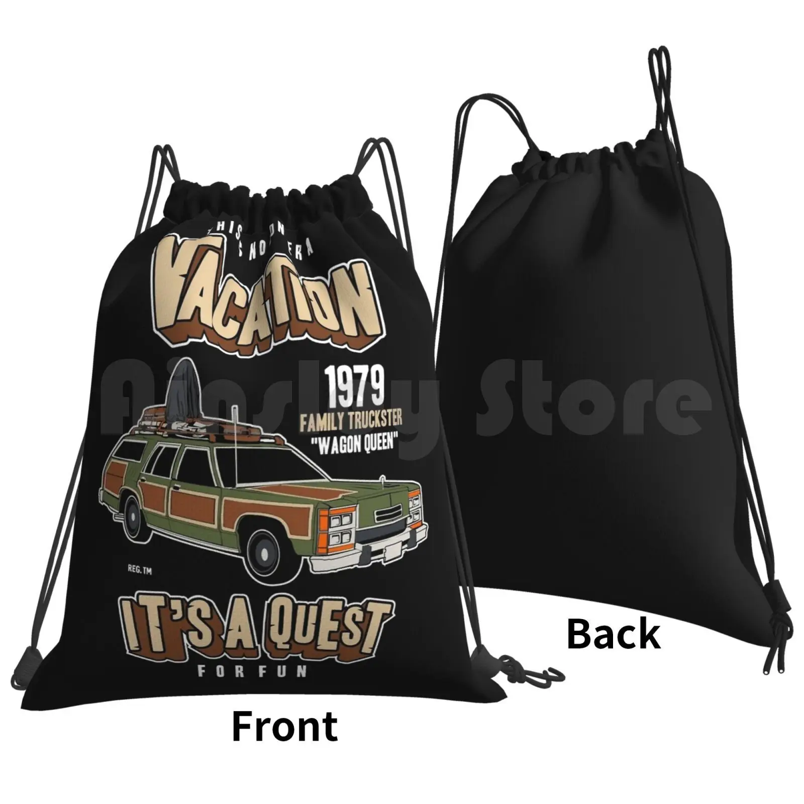 Vacation Backpack Drawstring Bags Gym Bag Waterproof Griswold Chevy Chase National Lampoon Vacation Holiday Team Truck