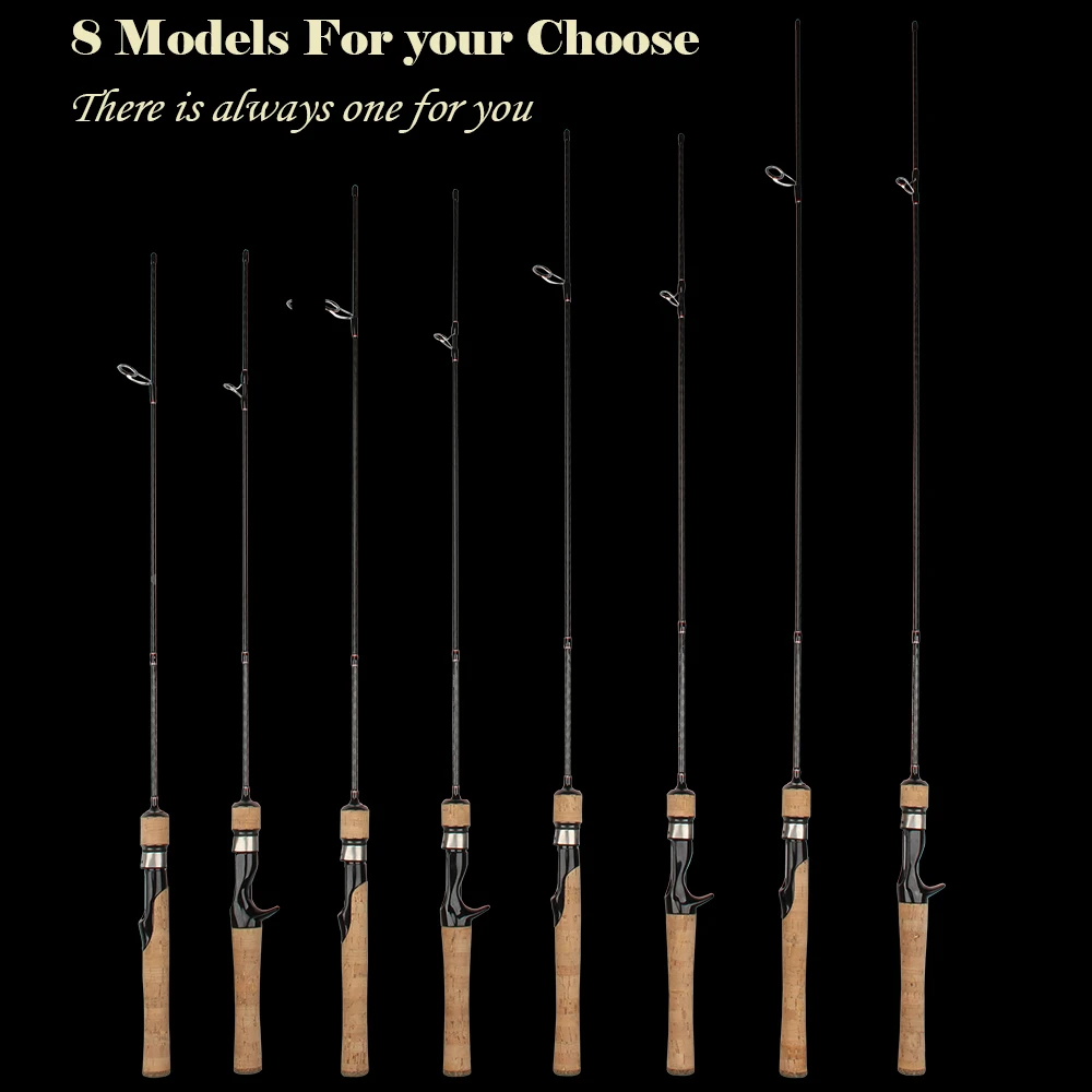 روزوود 1.5 متر/1.68 متر/1.8 متر/2.1 متر ، قضيب عالي الخفة من الكربون ، نصائح إغراء الوزن 0.5-8 جرام UL ، قضيب الغزل سمك السلمون المرقط ، عمود الصب pesca