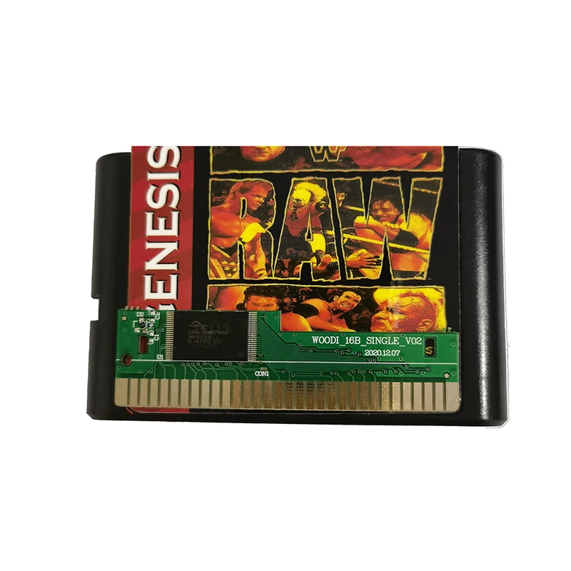 WWF RAW 16 Bit MD Game Card Sega Mega Drive Genesis