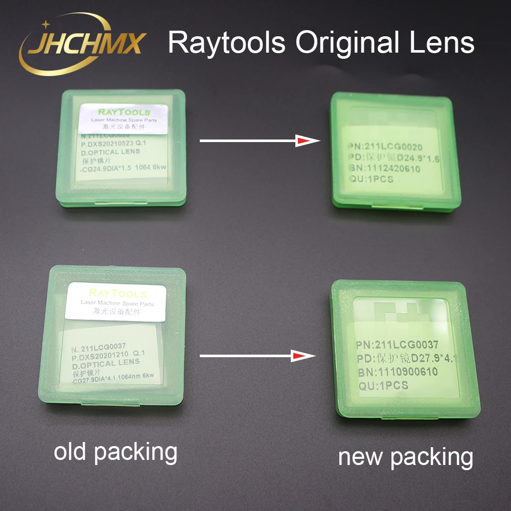 JHCHMX Raytools Lensa Optik Pelindung Laser Cg27,9 DIA * 4.1Mm 211LCG0037 Asli untuk Raytools Bagian Kepala Pemotong Laser Serat