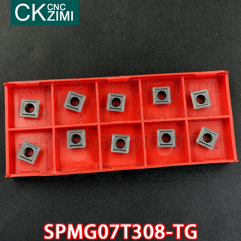 Tablete spmg 07t308 t inserções de metal, ferramentas de torno cnc para aço inoxidável, pastilha de metal indexável em u