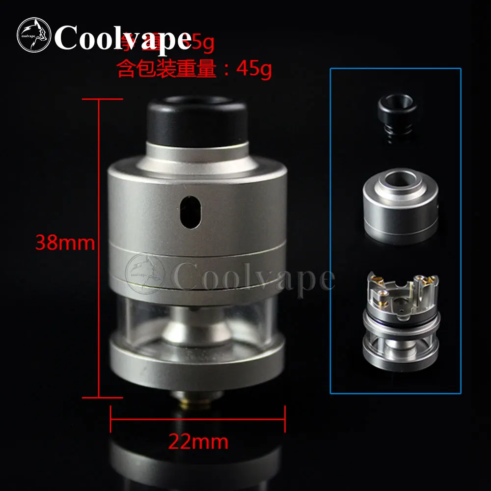 Atomizador SXK Haku Riviera RDTA 22mm sxk HAKU VENNA RDA deck 316ss 22mm atomizador Squonker Vape Tank atomizador con PIN BF