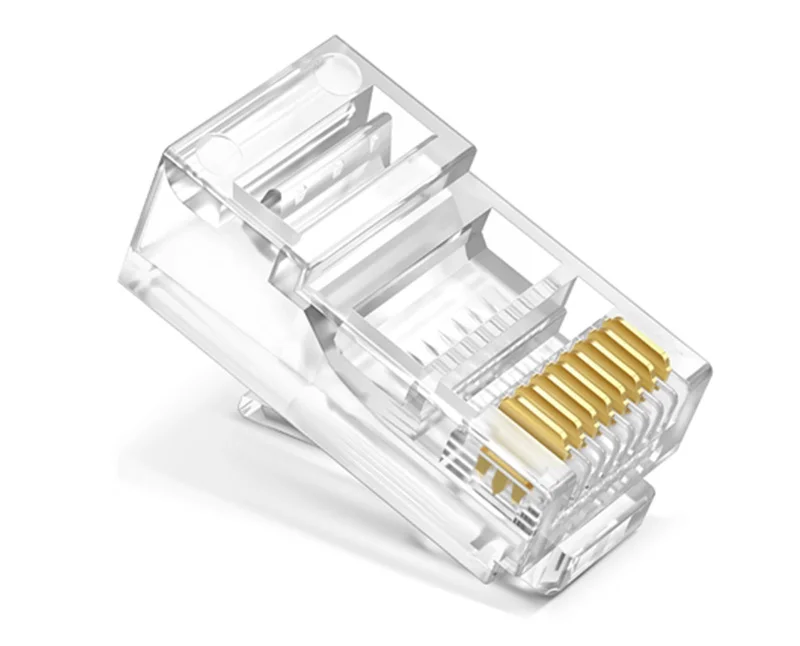 

Gold Plated 100PCS RJ45 rj-45 CAT6 8P8C Ethernet Network Modular Plug LAN Cable Non-shielded Adapter Connector Crystal Head Plug