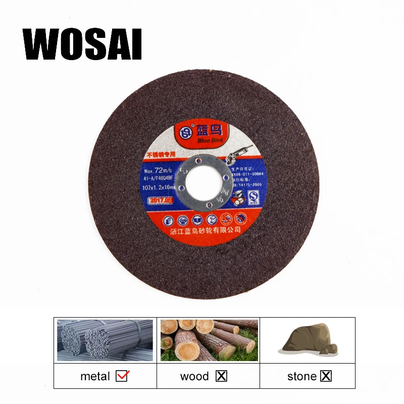 Woai-研削ホイール付きカッティングディスク,25個,107mm,金属切削工具,アングルグラインダー用,樹脂ディスク,研削刃カッター