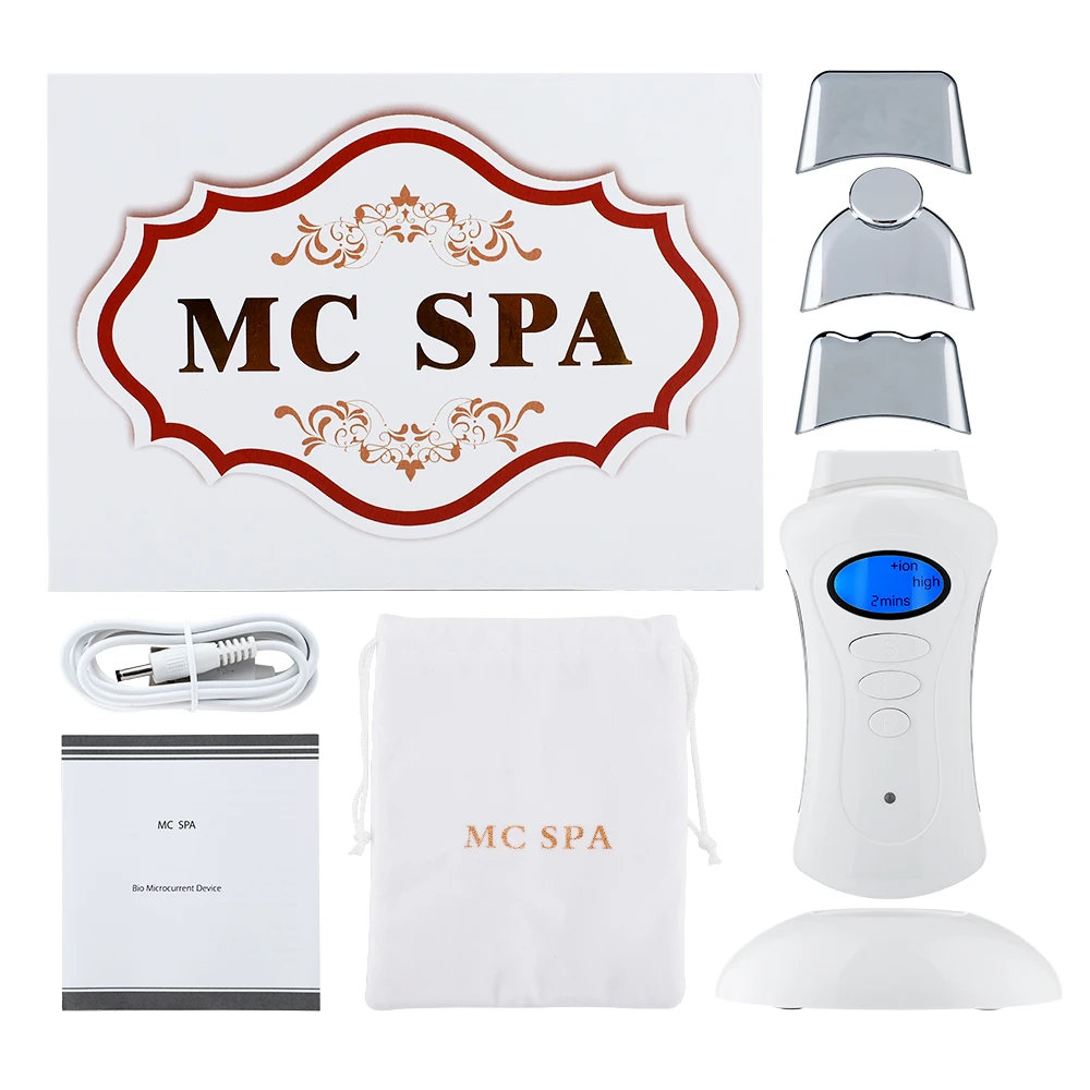 Handheld mini elétrico instrumento de beleza micro atual máquina facial galvânica spa pele aperto rosto levantamento ems dispositivo gel