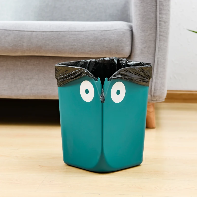 

Creative Owl Trash Can Office Waste Bins Home Kitchen Dustbin Rubbish Storage Bucket Garbage Bin Bathroom Toilet Paper Bas