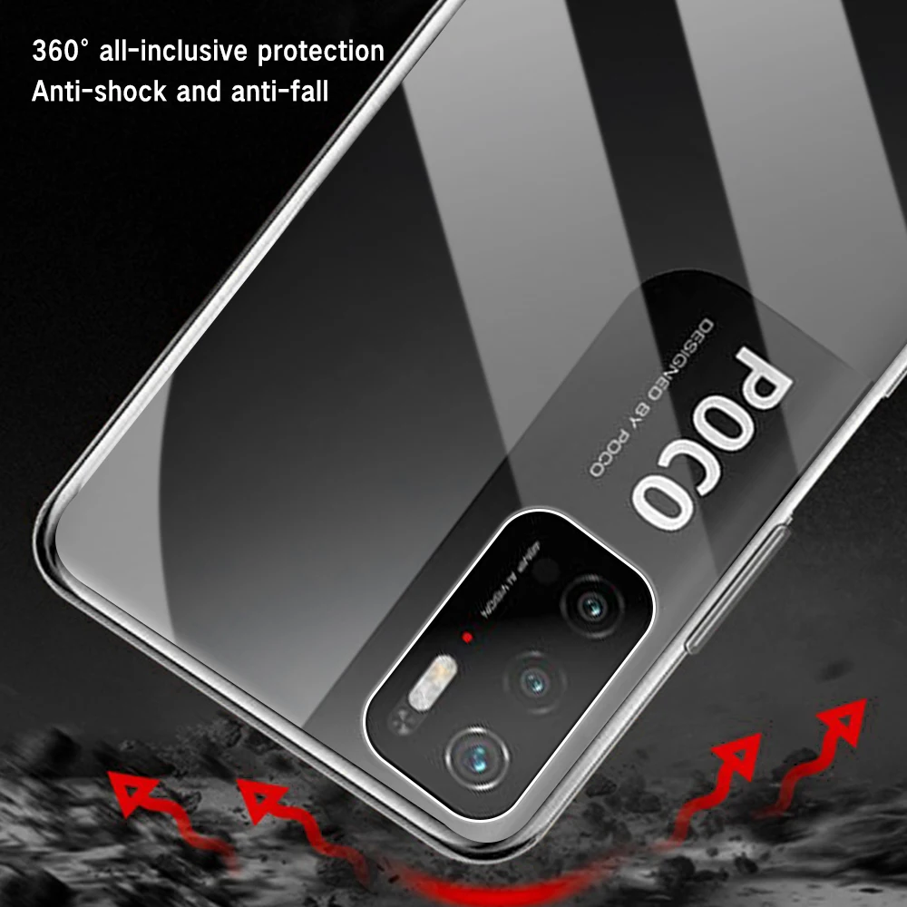 Ultra Thin Clear Case For Xiaomi Poco M4 Pro X5 F5 Pro 5G Silicone Soft TPU Cover For Xiaomi Poco M3 Pro X3 NFC F3 Case Shell