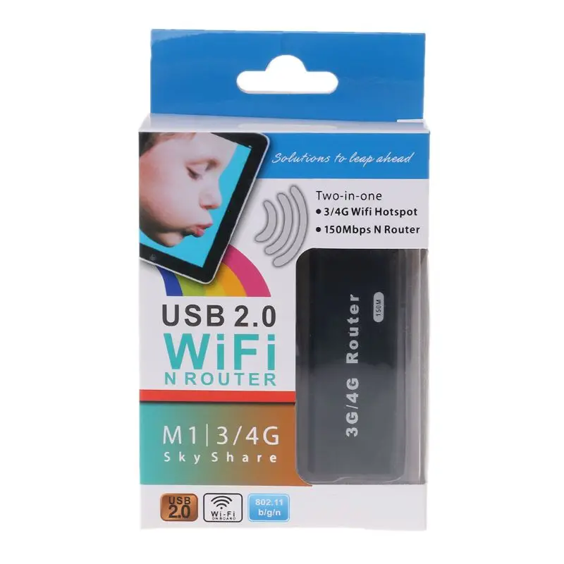 มินิแบบพกพา3G WiFi Wlan Hotspot AP Client 150Mbps USB Wireless Router New