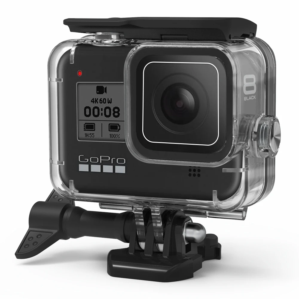 Gopro Hero 8 Sualtı Dalış Kılıfı Koruyucu Kabuk konut Go pro Hero 8 Siyah Su Geçirmez Kutu Kasa Kamera Aksesuarları