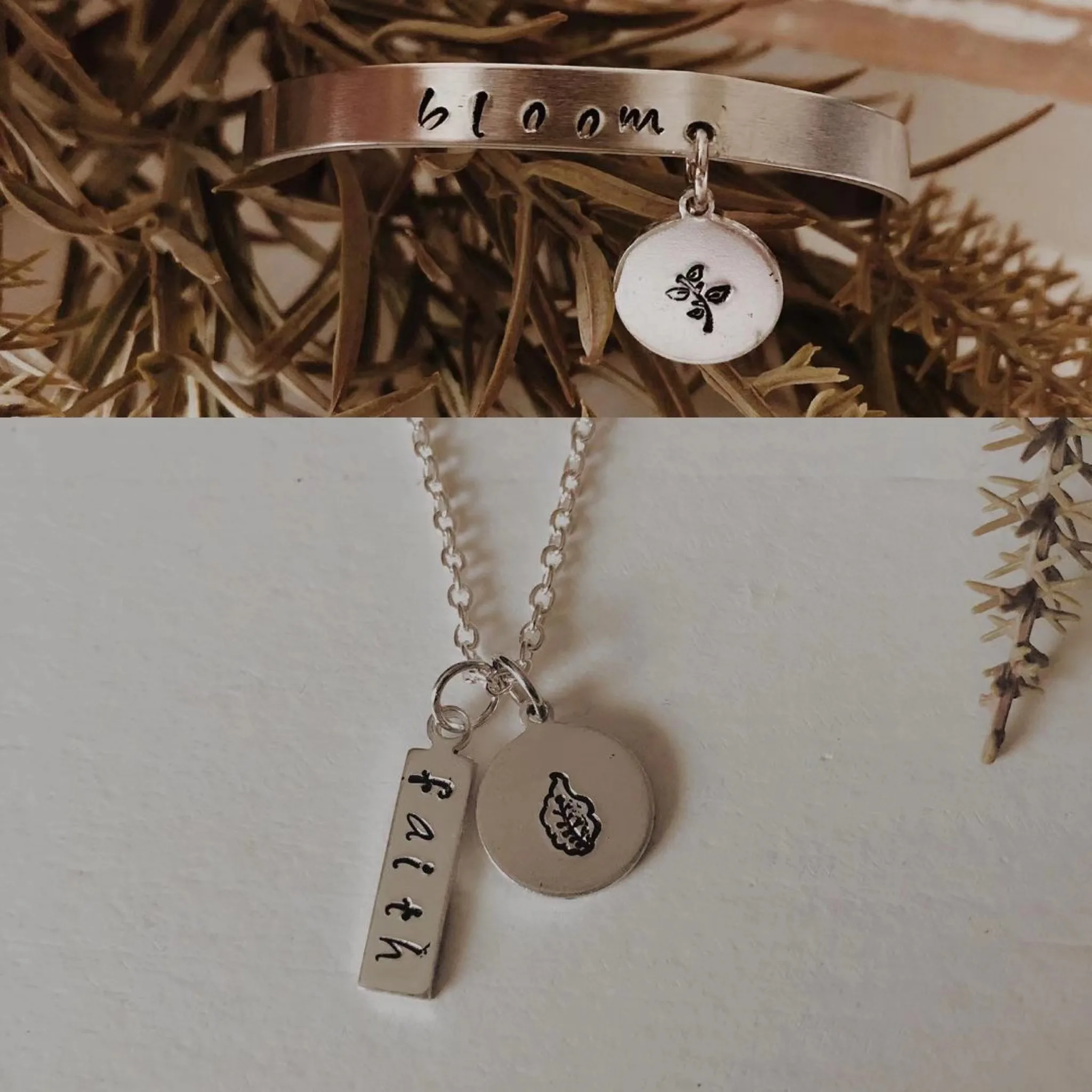 เครื่องประดับ DIY ชุดแสตมป์โลหะ DIY Leaf Symbol ชุดปั๊มโลหะ DIY เครื่องประดับ, 1/4 (6 มม.)