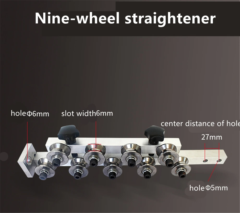 Nine-wheel straightener wire and cable straightener straightener straightening wire stripping machine accessories