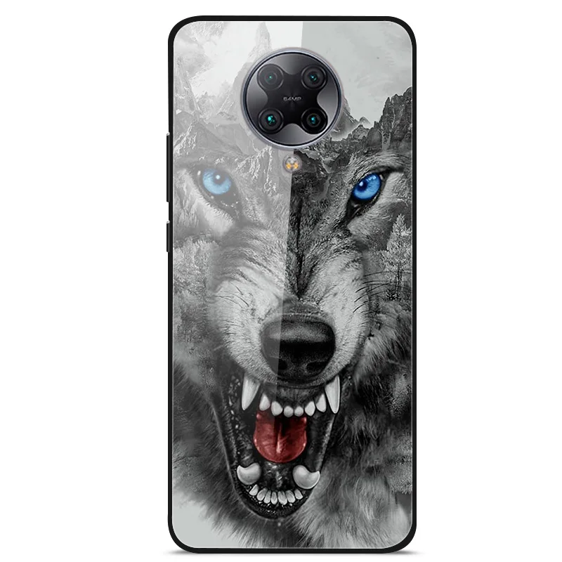 For Xiaomi Poco F2 Pro Case Poco M3 Pro Tempered Glass Hard Cover for Xiaomi Poco M3 Pro 5G Fundas Luxury Coque Space Capa