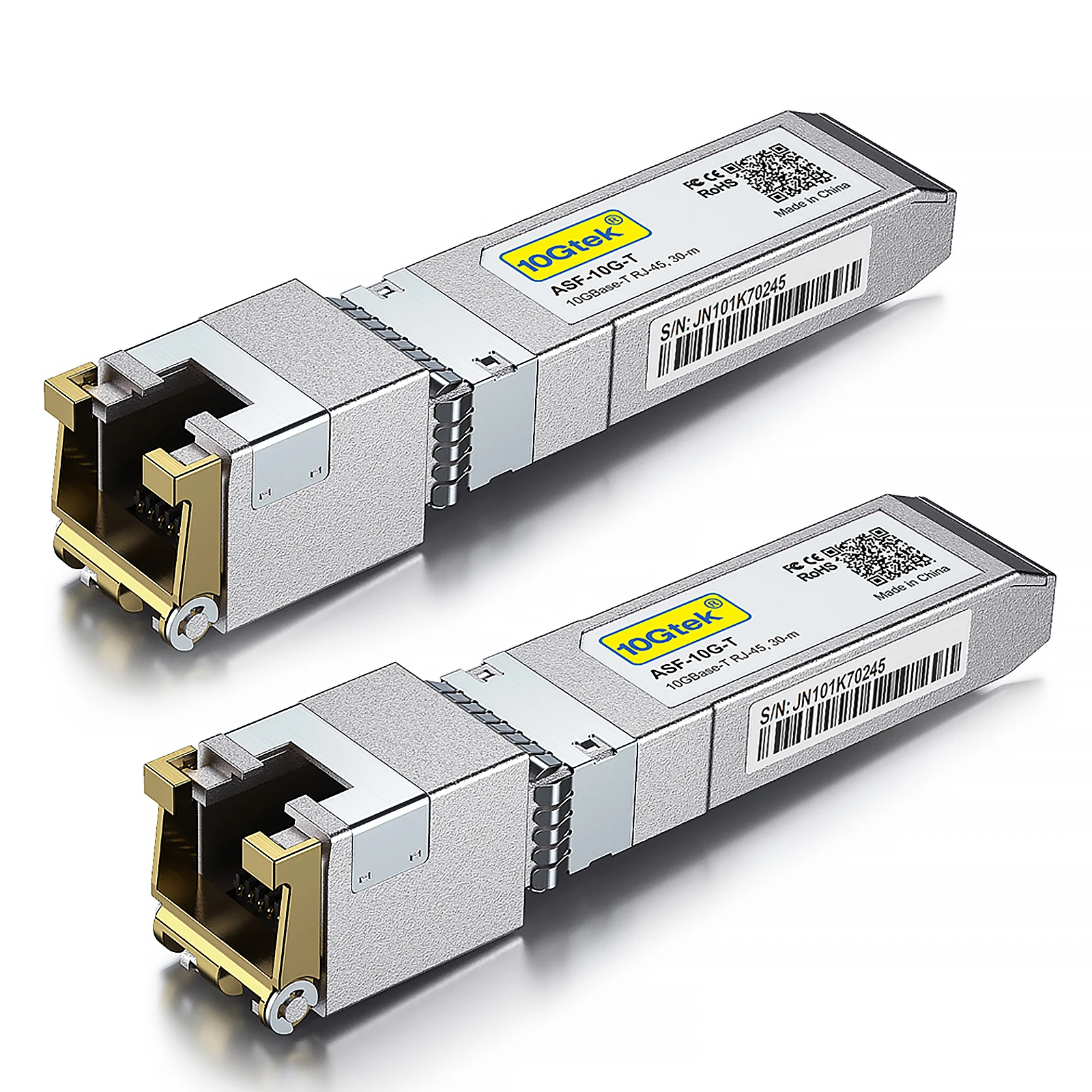 10GBASE-T 10G SFP+ to RJ45 Copper Transceiver Module Cisco SFP-10G-T-S Pack of 2