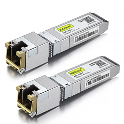 10GBASE-T 10G SFP+ to RJ45 Copper Transceiver Module Cisco SFP-10G-T-S Pack of 2