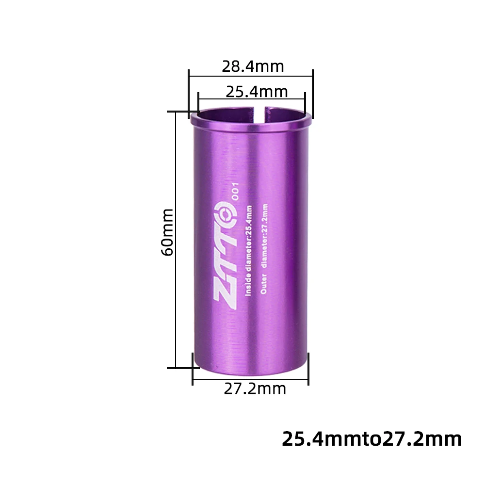 ZTTO Bicycle Seatpost Adapter Alloy Sleeve Convert Seat Post Tube Conversion Adapter 25.4 27.2 28.6 30.4 30.8 31.6 33.9 34.9