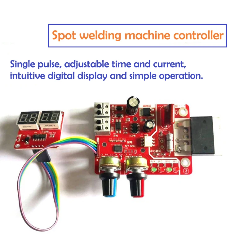 Spot Welding Machine Control Board to Adjust Time and Current Digital Display Single-chip DIY Control Board 1set control board switch for 2106 161 169 brushless electric wrench drive control polishing machine power tools accessories